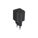 Conceptronic telefon töltő adapter - althea15b (usb-c+usb-a, 20w, fekete)
