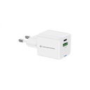 Conceptronic telefon töltő adapter - althea15w (usb-c+usb-a, 20w, fehér)