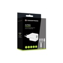 Conceptronic telefon töltő adapter+kábel - althea16w (usb-c+usb-a, 33w, 3in1 töltő kábel, fehér)