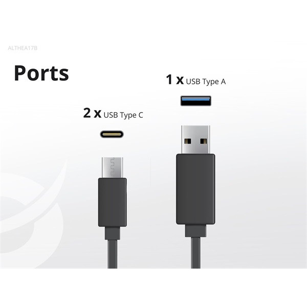 Conceptronic telefon töltő adapter+kábel - althea17b (2xusb-c+usb-a, 67w, usb-c töltő kábel, fekete)