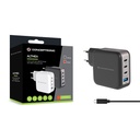 Conceptronic telefon töltő adapter+kábel - althea18b (3xusb-c+usb-a, 100w, usb-c töltő kábel, fekete)