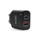 Delight telefon töltő  - 1db type-c + 1db usb pd20w gyorstöltéssel, fekete