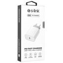 S-link adapter - sl-ec62 (1db usb-c, 5v/3a, 20w,  gyorstöltés, fehér)