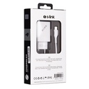 S-link hálózati töltő - sl-ec40t (1db usb, 5v/2.4a, 12w, gyorstöltés, usb type-c, 100cm adat+töltőkábel, fehér)