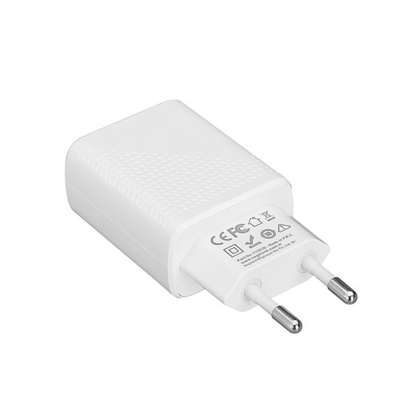 S-link hálózati töltő - sl-ec50t (2db usb, 5v/2.4a, 12w, gyorstöltés, usb type-c, 100cm adat+töltőkábel, fehér)