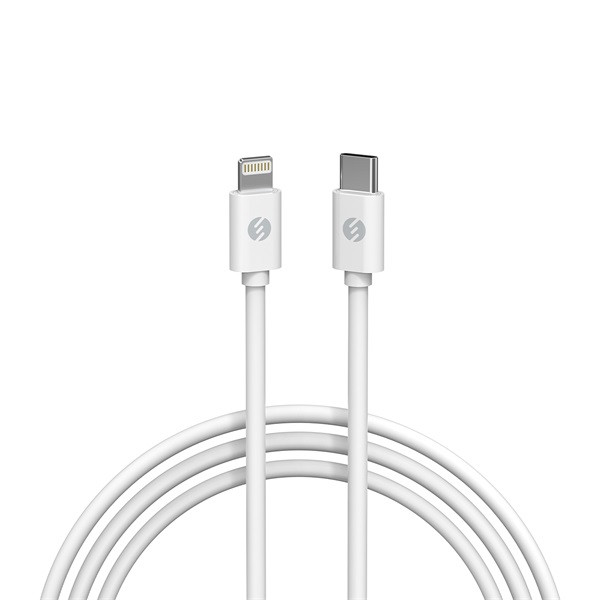 S-link hálózati töltő - sl-ec62pd (20w, qc4.0 gyorstöltés,type-c to lightning, 100cm adat+töltőkábel, fehér)