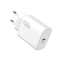 S-link hálózati töltő - sl-ec62pd (20w, qc4.0 gyorstöltés,type-c to lightning, 100cm adat+töltőkábel, fehér)