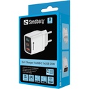 Sandberg telefon töltő - 2in1 charger 1xusb-c 1xusb 35w