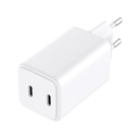 Sandberg telefon töltő - ac charger dual usb-c pd65w eu