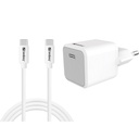 Sandberg telefon töltő - usb-c 20w charger+usb-c>c 1m