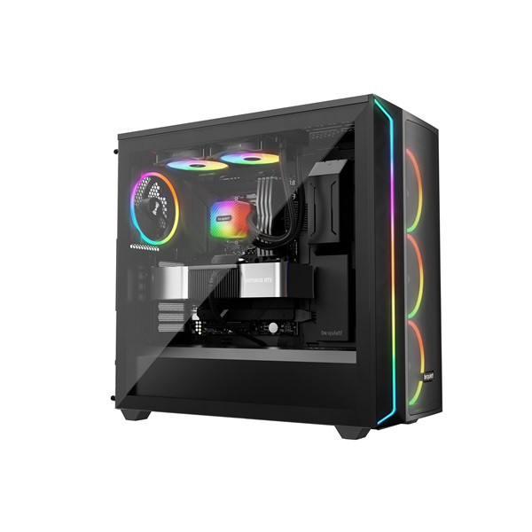 Be quiet! Cpu water cooler - light loop 240mm black (2x120mm, csatlakozó: 3pin, cső hossza: 400mm, fekete)