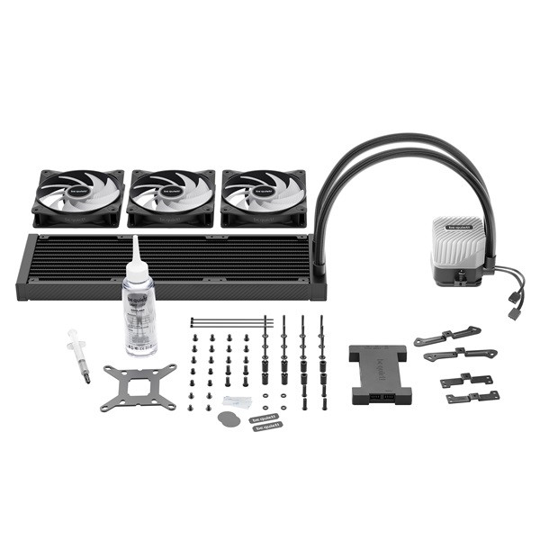 Be quiet! Cpu water cooler - light loop 360mm black (3x120mm, csatlakozó: 3pin, cső hossza: 400mm, fekete)