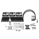 Be quiet! Cpu water cooler - light loop 360mm black (3x120mm, csatlakozó: 3pin, cső hossza: 400mm, fekete)