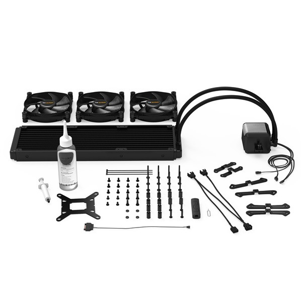 Be quiet! Cpu water cooler - silent loop 2 360mm (3x120mm, 2800rpm, csatlakozó: 3pin+3pin, cső hossza: 400mm)