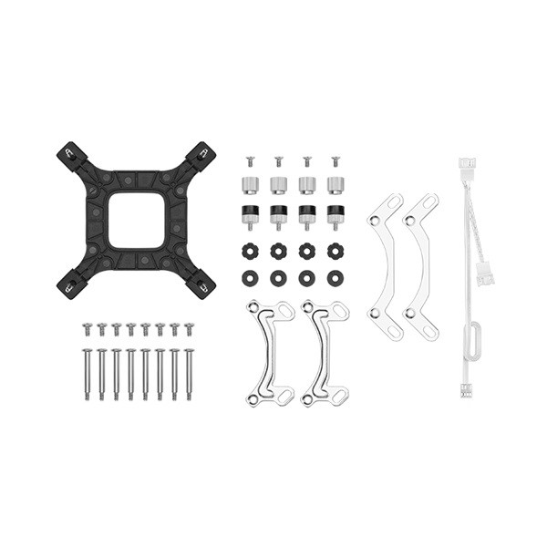 Deepcool cpu water cooler - le520 wh (max 17,8db; max. 145,86 m3/h; 2x12cm, a-rgb led, fehér)