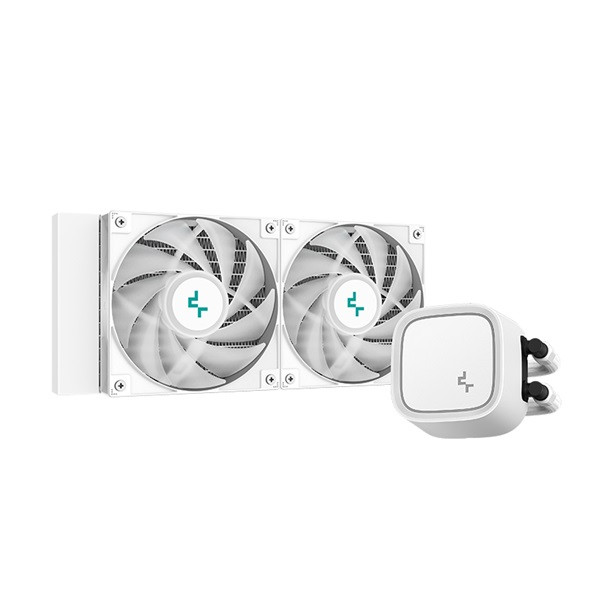 Deepcool cpu water cooler - le520 wh (max 17,8db; max. 145,86 m3/h; 2x12cm, a-rgb led, fehér)