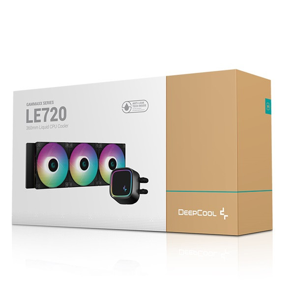 Deepcool cpu water cooler - le720 (max 17,8db; max. 145,86 m3/h; 3x12cm, a-rgb led)