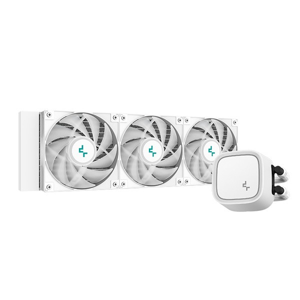 Deepcool cpu water cooler - le720 wh (max 17,8db; max. 145,86 m3/h; 3x12cm, a-rgb led, fehér)