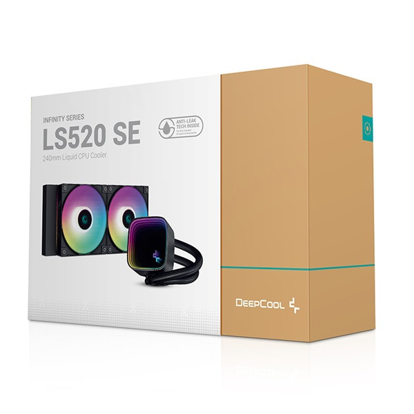 Deepcool cpu water cooler - ls520 se (max 19db; max. 103,38 m3/h; 2x12cm, a-rgb led)