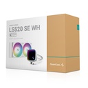 Deepcool cpu water cooler - ls520 se wh (max 19db; max. 103,38 m3/h; 2x12cm, a-rgb led, fehér)