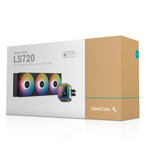 Deepcool cpu water cooler - ls720 (max 19db; max. 145,86 m3/h; 3x12cm, a-rgb led)