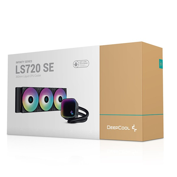 Deepcool cpu water cooler - ls720 se (max 19db; max. 103,38 m3/h; 3x12cm, a-rgb led)