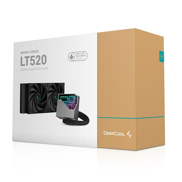 Deepcool cpu water cooler - lt520 (max 19db; max. 145,86 m3/h; 2x12cm)