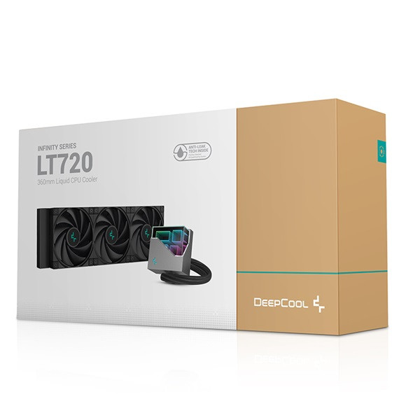 Deepcool cpu water cooler - lt720 (max 19db; max. 145,86 m3/h; 3x12cm)