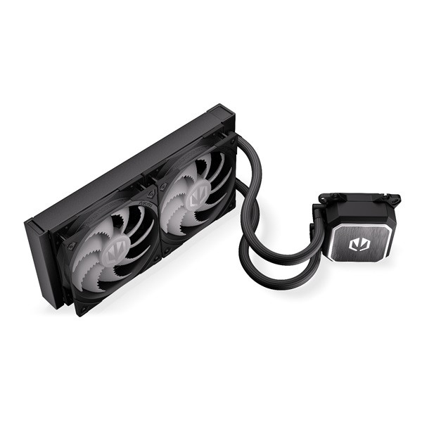 Endorfy cpu water cooler - navis f240 argb (vízhűtés, fluctus 2x120 pwm argb, aio, fekete)