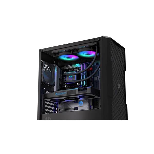 Endorfy cpu water cooler - navis f240 argb (vízhűtés, fluctus 2x120 pwm argb, aio, fekete)