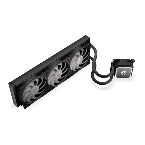 Endorfy cpu water cooler - navis f360 argb  (vízhűtés, fluctus 3x120 pwm argb, aio, fekete)