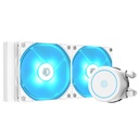Id-cooling cpu water cooler - auraflow x 240 evo snow (18-35,2db; max. 126,57 m3/h; 2x12cm, rgb led)