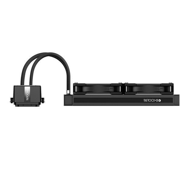 Id-cooling cpu water cooler - dashflow 240 basic black (15.2~35.2db; max. 140,16 m3/h; 2x12cm, fekete)
