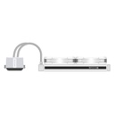 Id-cooling cpu water cooler - dashflow 240 basic white (15.2~35.2db; max. 140,16 m3/h; 2x12cm, fehér)