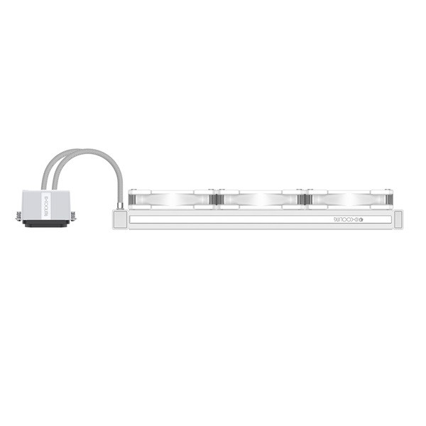 Id-cooling cpu water cooler - dashflow 360 basic white (25db; max. 140,16 m3/h; 3x12cm, fehér)