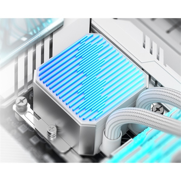 Id-cooling cpu water cooler - dx240 max white (35.2db; max. 144,41 m3/h; 2x12cm, fehér)