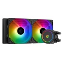 Id-cooling cpu water cooler - fx240 argb (35,2db; max. 129,39 m3/h; 2x12cm, a-rgb led, fekete)