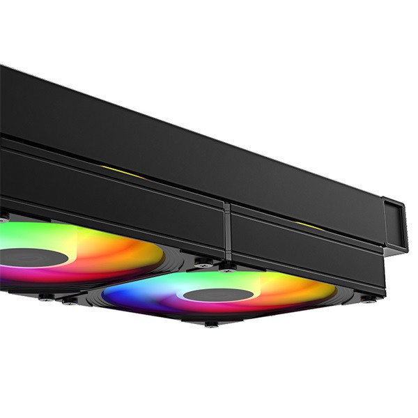 Id-cooling cpu water cooler - fx240 inf (27.2db; max. 98,54 m3/h; 2x12cm, fekete)