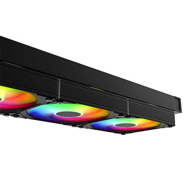 Id-cooling cpu water cooler - fx360 inf (27.2ddb; max. 98,54 m3/h; 3x12cm, fekete)