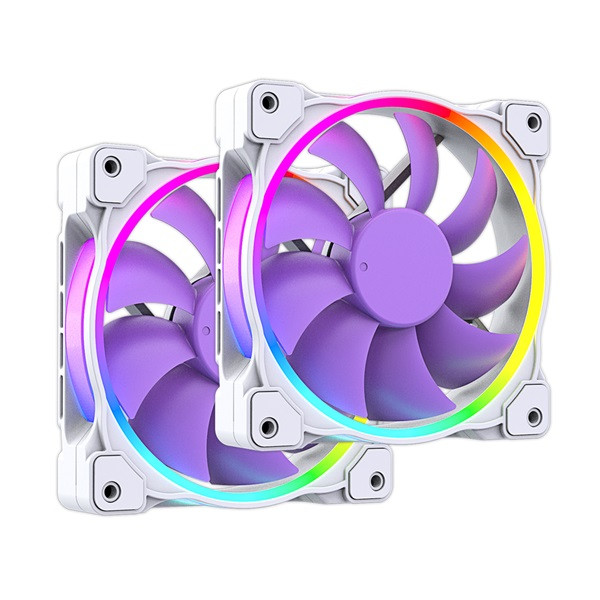 Id-cooling cpu water cooler - pinkflow 240 diamond purple (16,3-33,5db; max. 93,78 m3/h; 2x12cm)