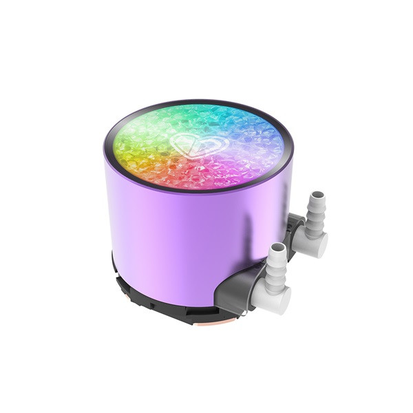 Id-cooling cpu water cooler - pinkflow 240 diamond purple (16,3-33,5db; max. 93,78 m3/h; 2x12cm)