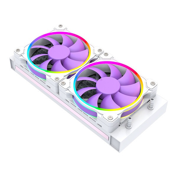 Id-cooling cpu water cooler - pinkflow 240 diamond purple (16,3-33,5db; max. 93,78 m3/h; 2x12cm)