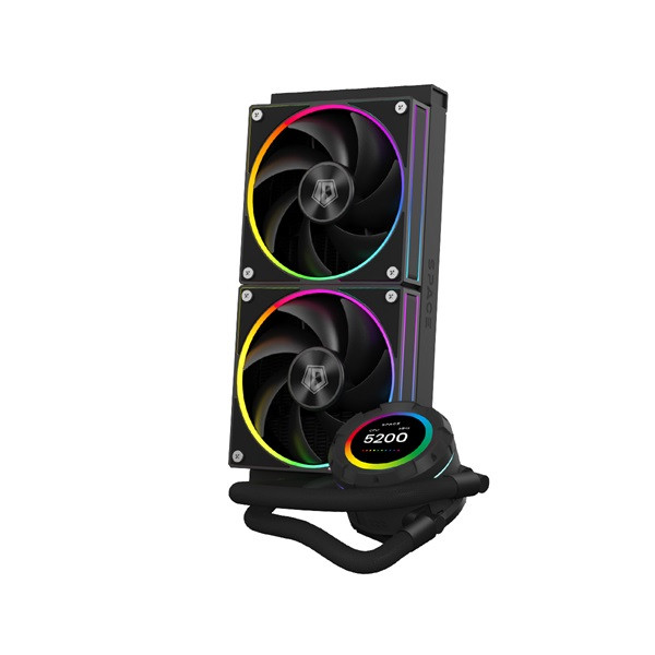 Id-cooling cpu water cooler - space sl240 (13.8-30.5db; max. 132,52 m3/h; 2x12cm, a-rgb led, fekete)