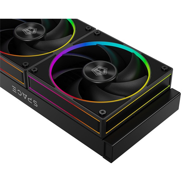 Id-cooling cpu water cooler - space sl240 (13.8-30.5db; max. 132,52 m3/h; 2x12cm, a-rgb led, fekete)