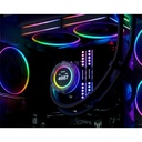 Id-cooling cpu water cooler - space sl240 white (13.8-30.5db; max. 132,52 m3/h; 2x12cm, a-rgb led, fehér)