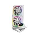 Id-cooling cpu water cooler - space sl240 white (13.8-30.5db; max. 132,52 m3/h; 2x12cm, a-rgb led, fehér)