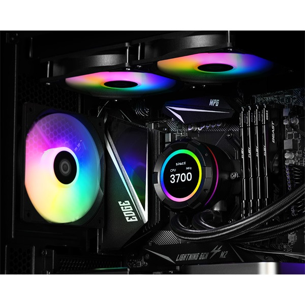 Id-cooling cpu water cooler - space sl240 xe (25db; max. 129,39 m3/h; 2x12cm, a-rgb led, fekete)