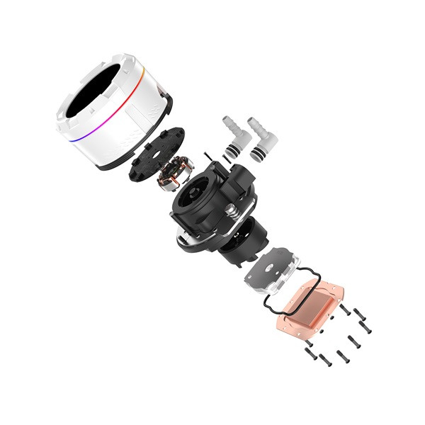 Id-cooling cpu water cooler - space sl360 white (25db; max. 132,52 m3/h; 3x12cm, a-rgb led, fehér)