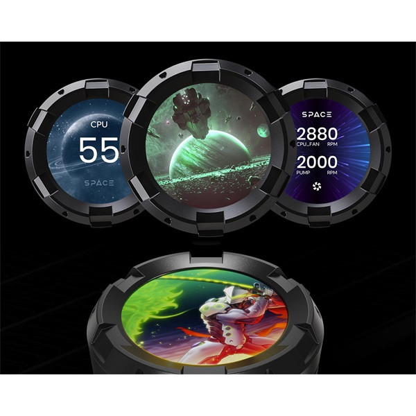 Id-cooling cpu water cooler - space sl360 xe (35,2db; max. 129,39 m3/h; 3x12cm, a-rgb led, fekete)