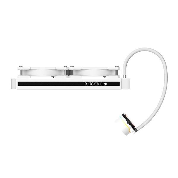 Id-cooling cpu water cooler - zoomflow 240 xt snow (13.8-30.5db; max. 126,57 m3/h; 2x12cm, a-rgb led)